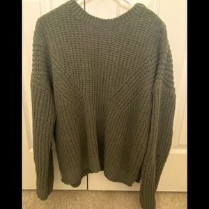 Slouchy Olive Sweater